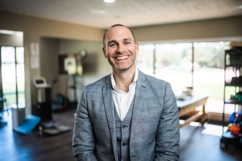 Dr. Kyle Daigle in his clinic